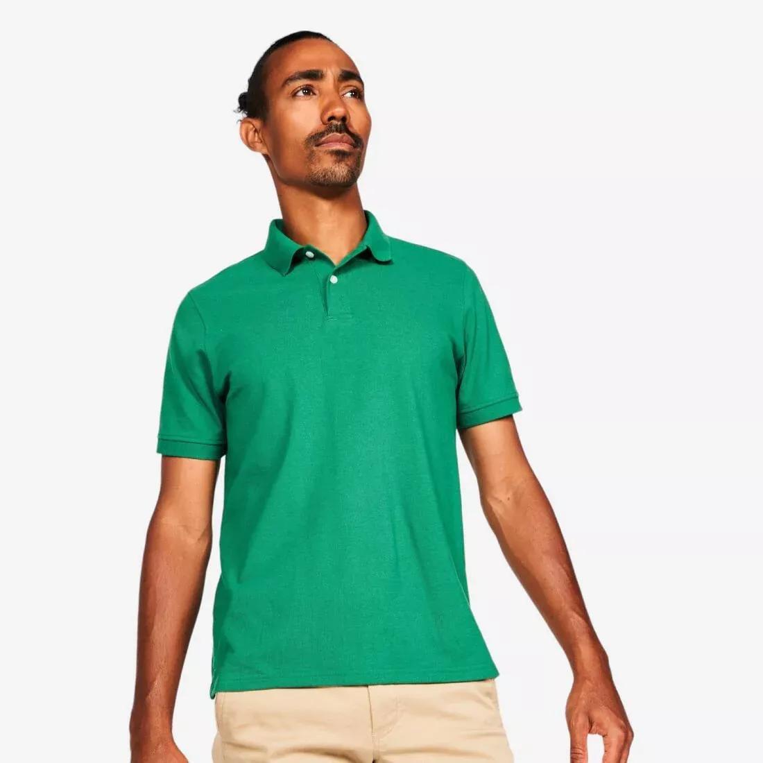 Men golf cotton and polyester short-sleeved polo shirt - MW500, Purple, No Color, medium