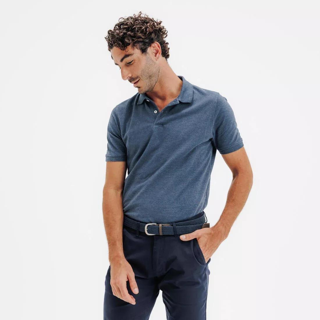 Men golf cotton and polyester short-sleeved polo shirt - MW500, Purple, No Color, medium