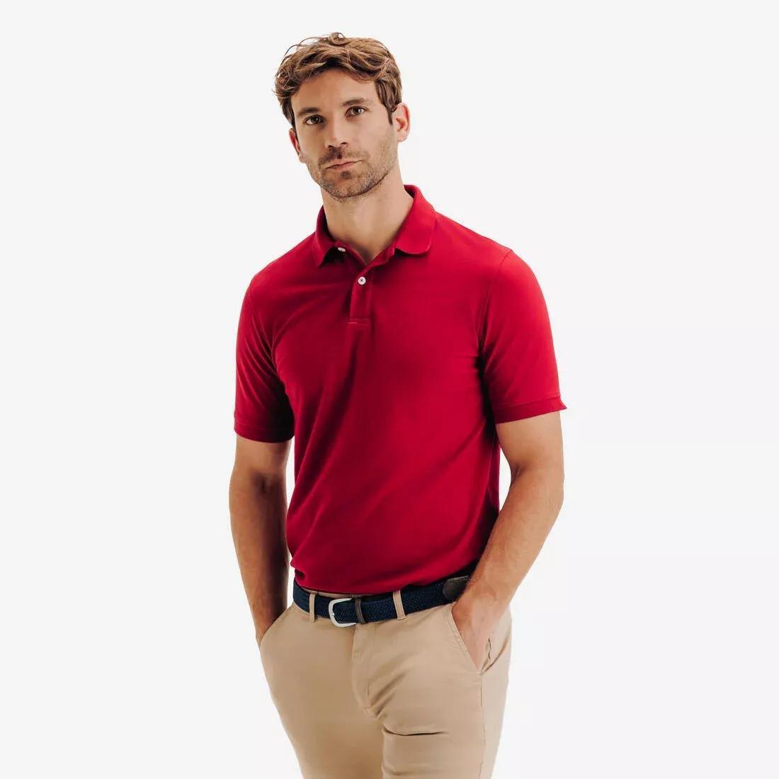 Men golf cotton and polyester short-sleeved polo shirt - MW500, Purple, No Color, large image number 6