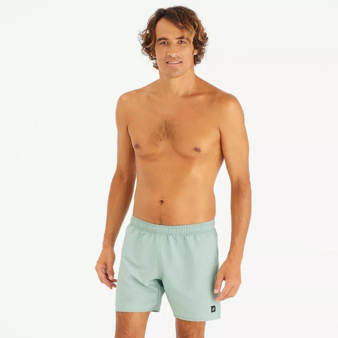 Men Swimming Shorts - 100 Textured, Blue, No Color, large image number 2