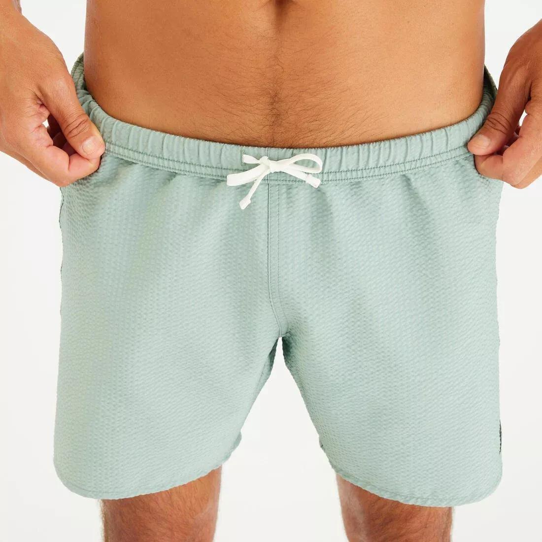 Men Swimming Shorts - 100 Textured, Blue, No Color, large image number 5