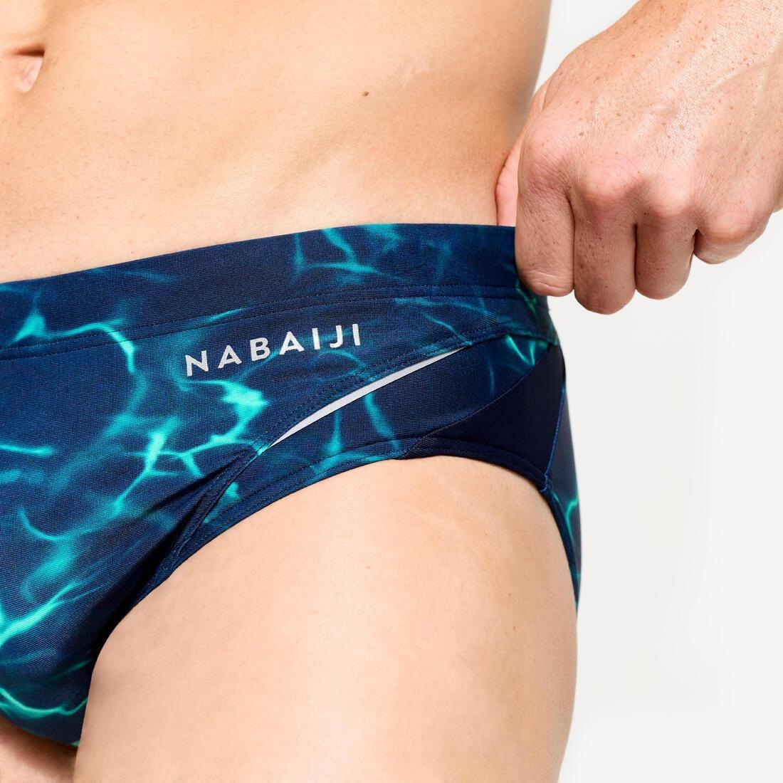 Men swimming trunks swim briefs - 900 print - lines, Blue, No Color, large image number 5