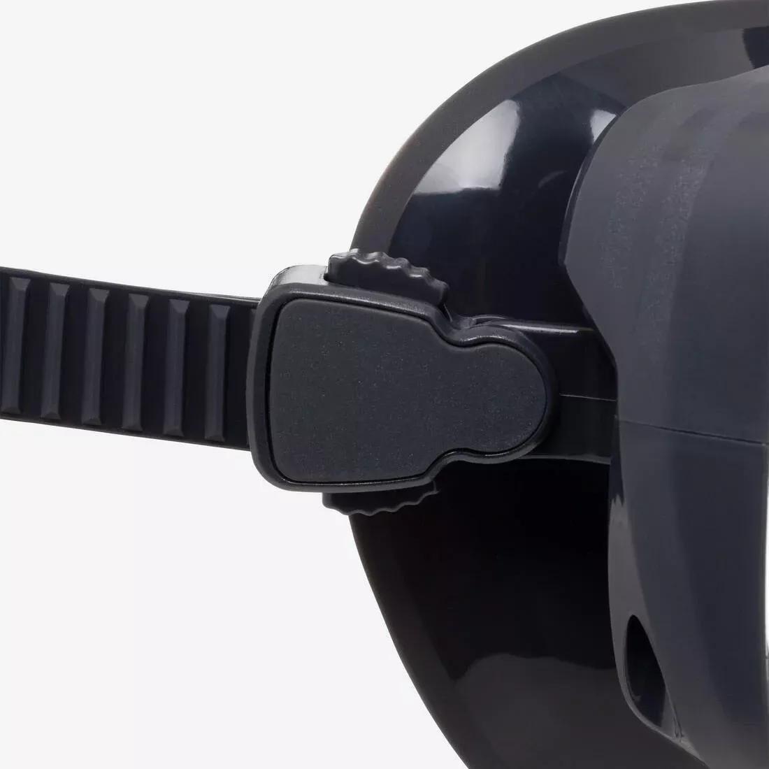 BLACK Anti-fog diving mask - 100 Mono silicone strap, No Color, large image number 7