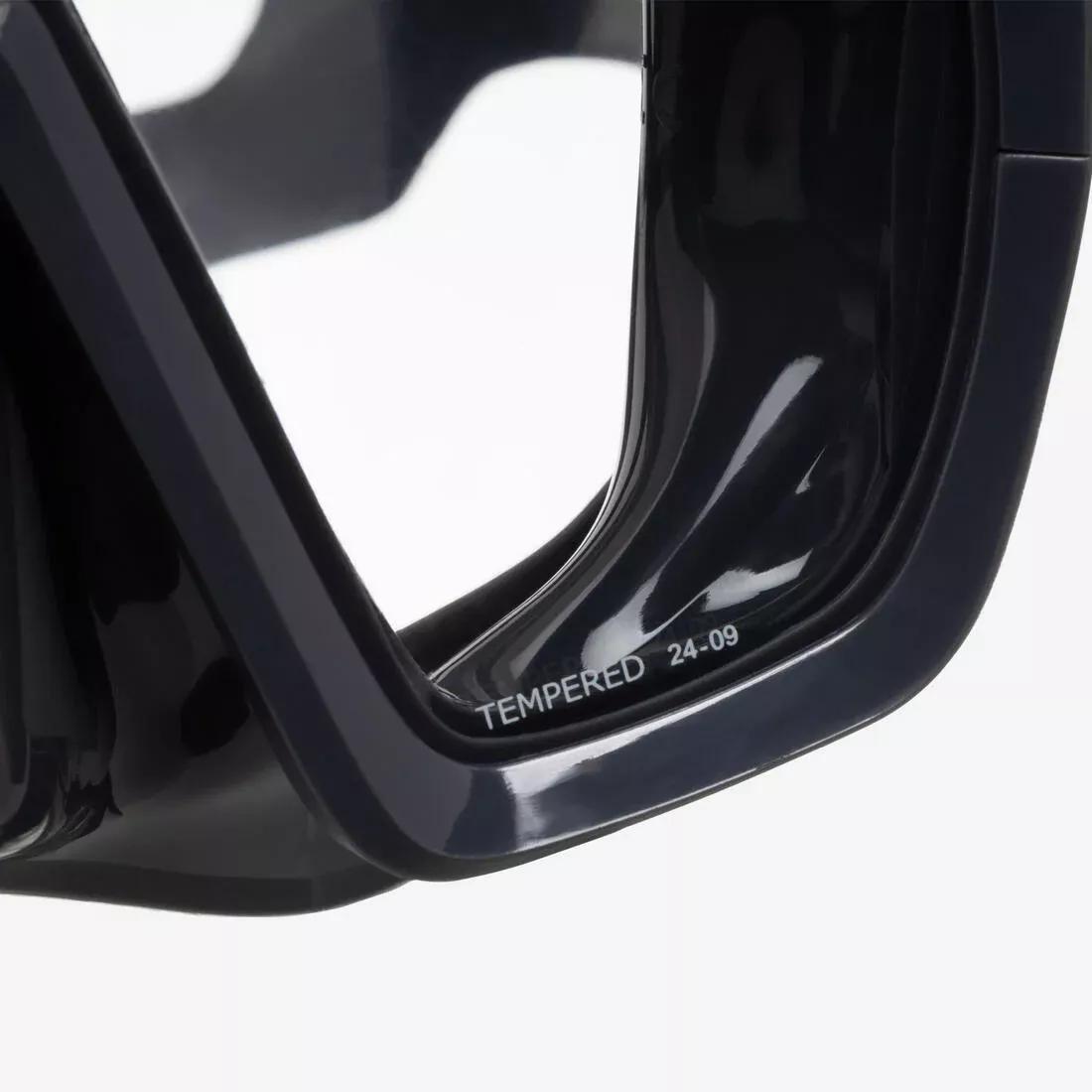 BLACK Anti-fog diving mask - 100 Mono silicone strap, No Color, large image number 10