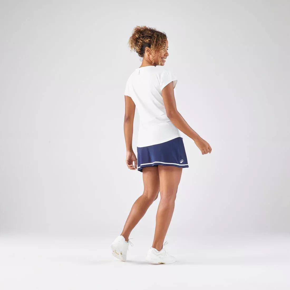 Women Dry Crew Neck Soft Tennis T-Shirt - Dry 500, Green, No Color, large image number 6