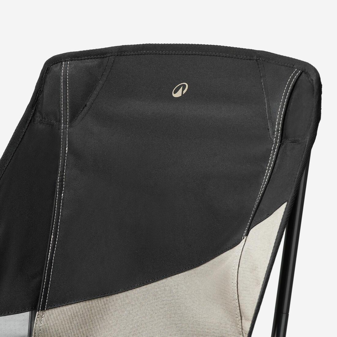 Low Camping Chair - Ultra-Compact With A High Backrest - 500 L, Beige, No Color, large image number 3