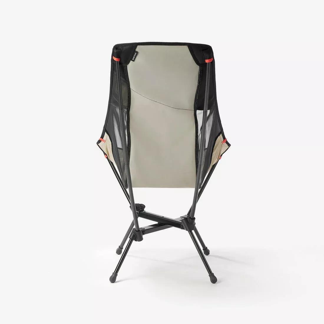 Low Camping Chair - Ultra-Compact With A High Backrest - 500 L, Beige, No Color, large image number 9