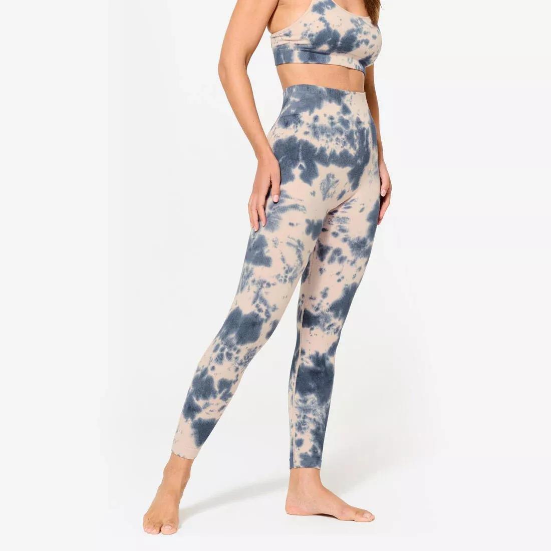 Women High-Waisted Fitness Leggings, Multicolour, 5401_000, large image number 1