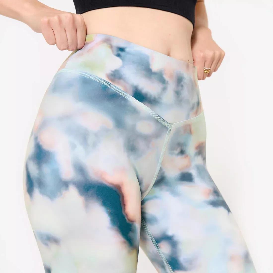 Women High-Waisted Fitness Cardio Leggings - Print, Multicolour, No Color, medium