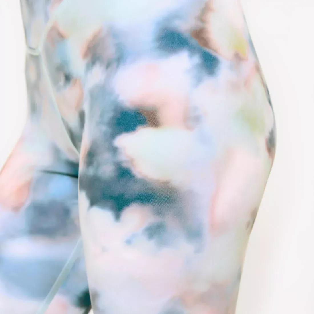 Women High-Waisted Fitness Cardio Leggings - Print, Multicolour, No Color, large image number 4