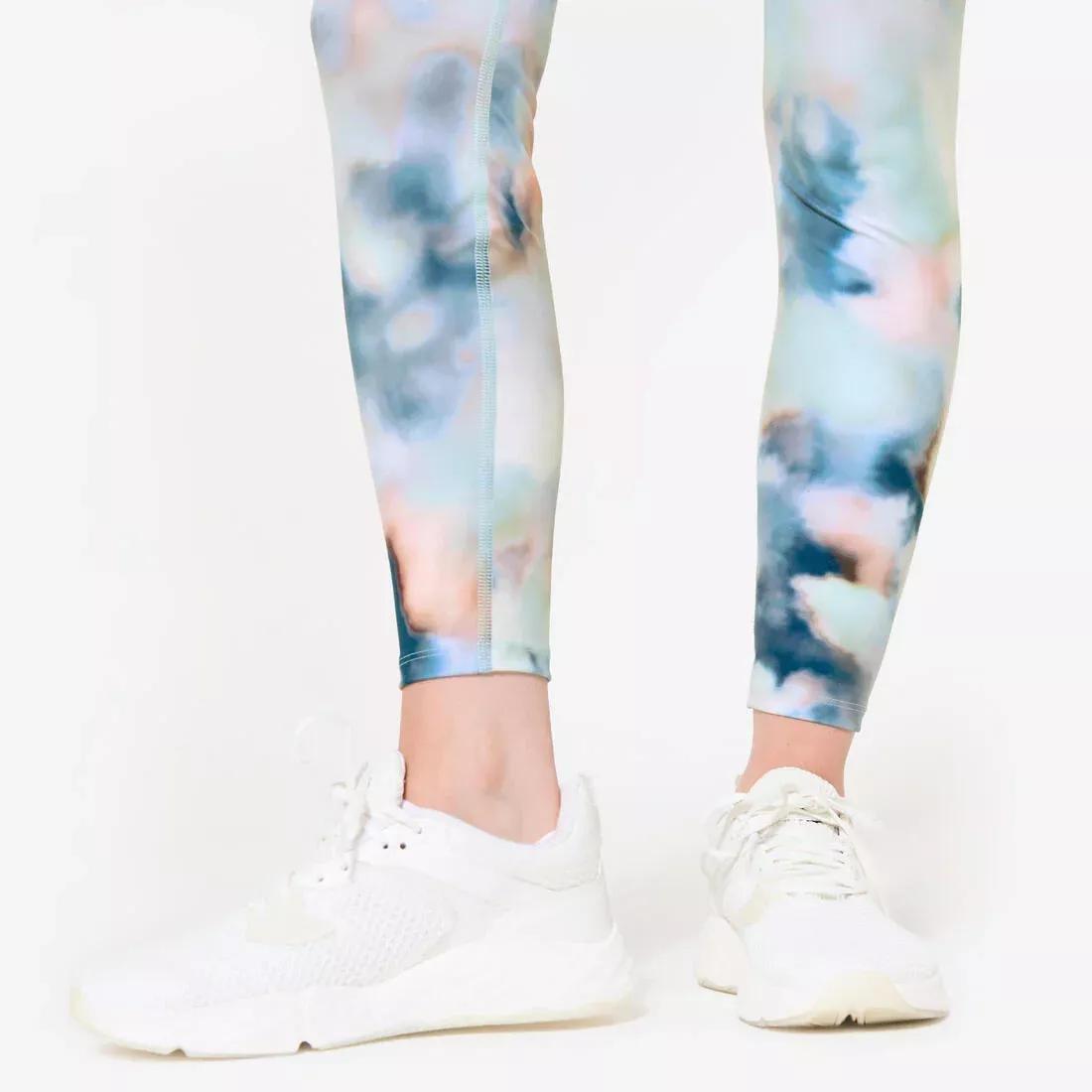Women High-Waisted Fitness Cardio Leggings - Print, Multicolour, No Color, large image number 5
