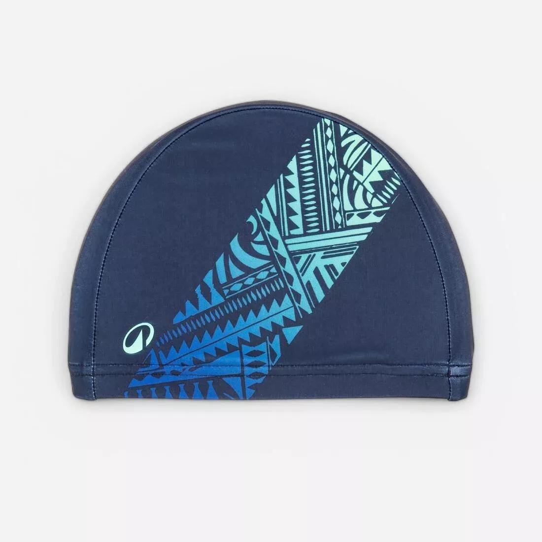 Mesh Swim Cap - Printed Fabric - Size M - Zebra, Blue, No Color, large image number 3