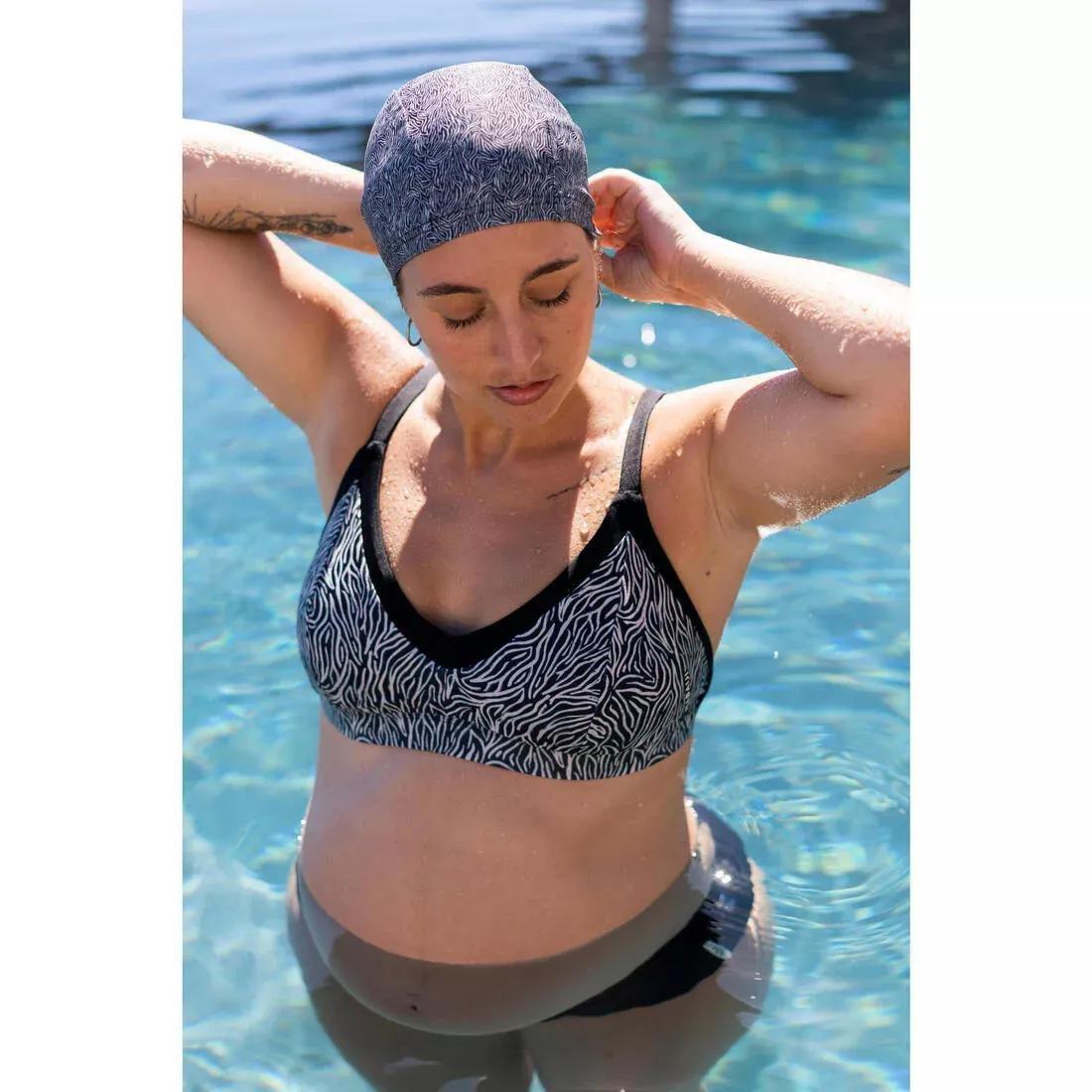 Mesh Swim Cap - Printed Fabric - Size M - Zebra, Blue, No Color, large image number 7