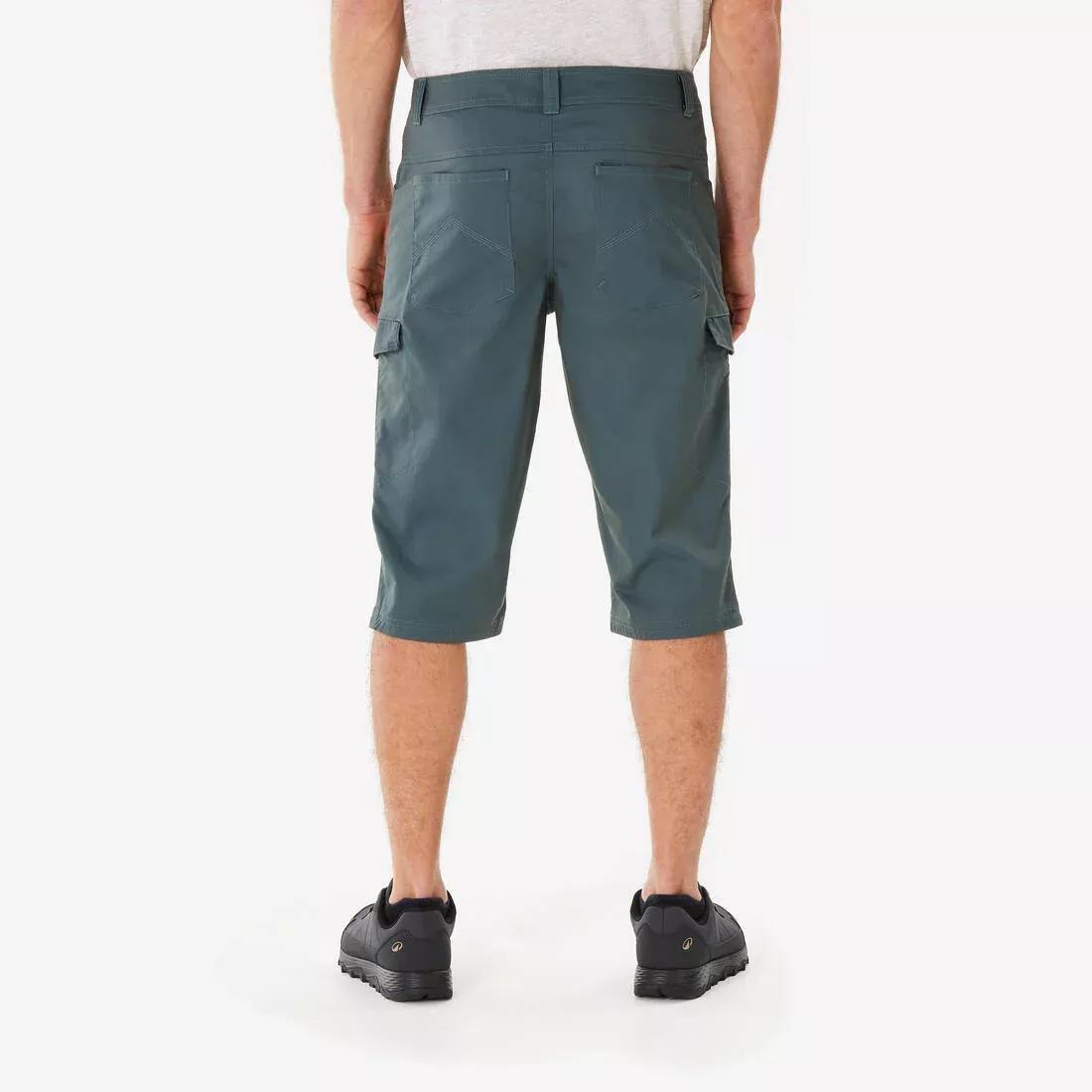SMOKED GREEN Men's Hiking Bermuda Shorts  NH500, No Color, large image number 3