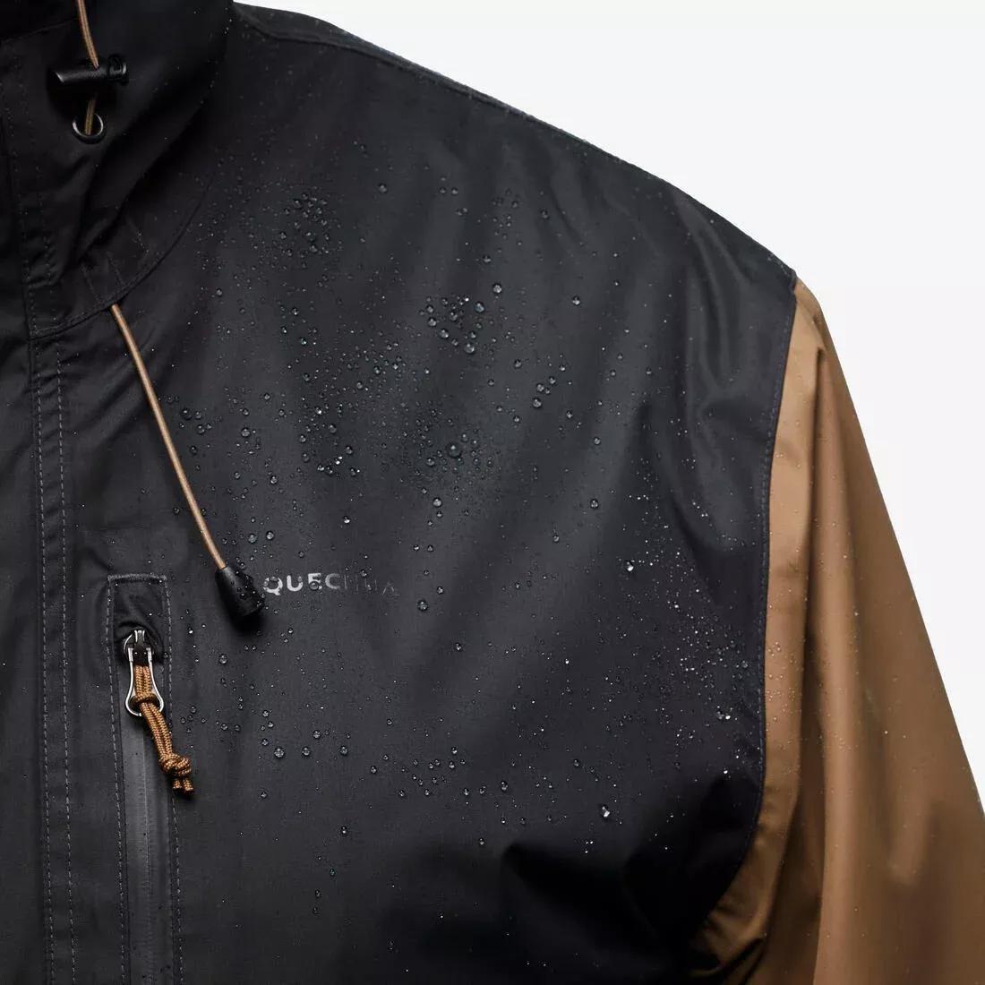 CARBON GREY Men's Waterproof Hiking Jacket NH500 Imper, No Color, large image number 3