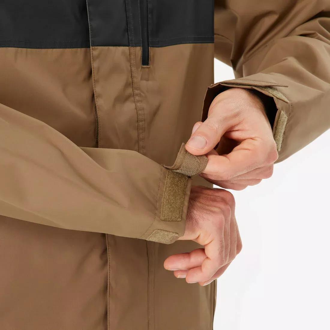 HURRICANE BLUE Men's Waterproof Hiking Jacket NH500 Imper, No Color, large image number 5