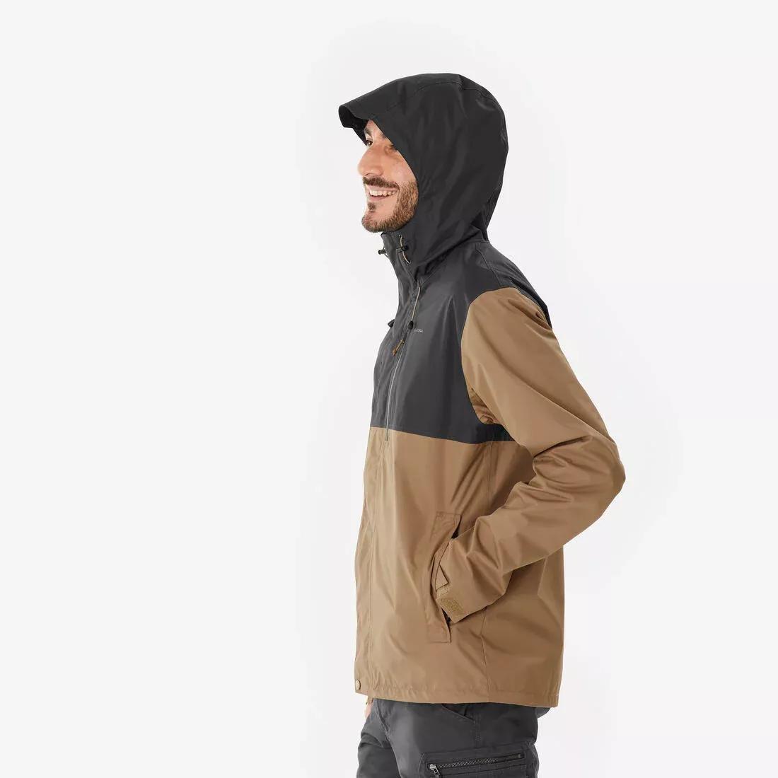 HURRICANE BLUE Men's Waterproof Hiking Jacket NH500 Imper, No Color, large image number 9