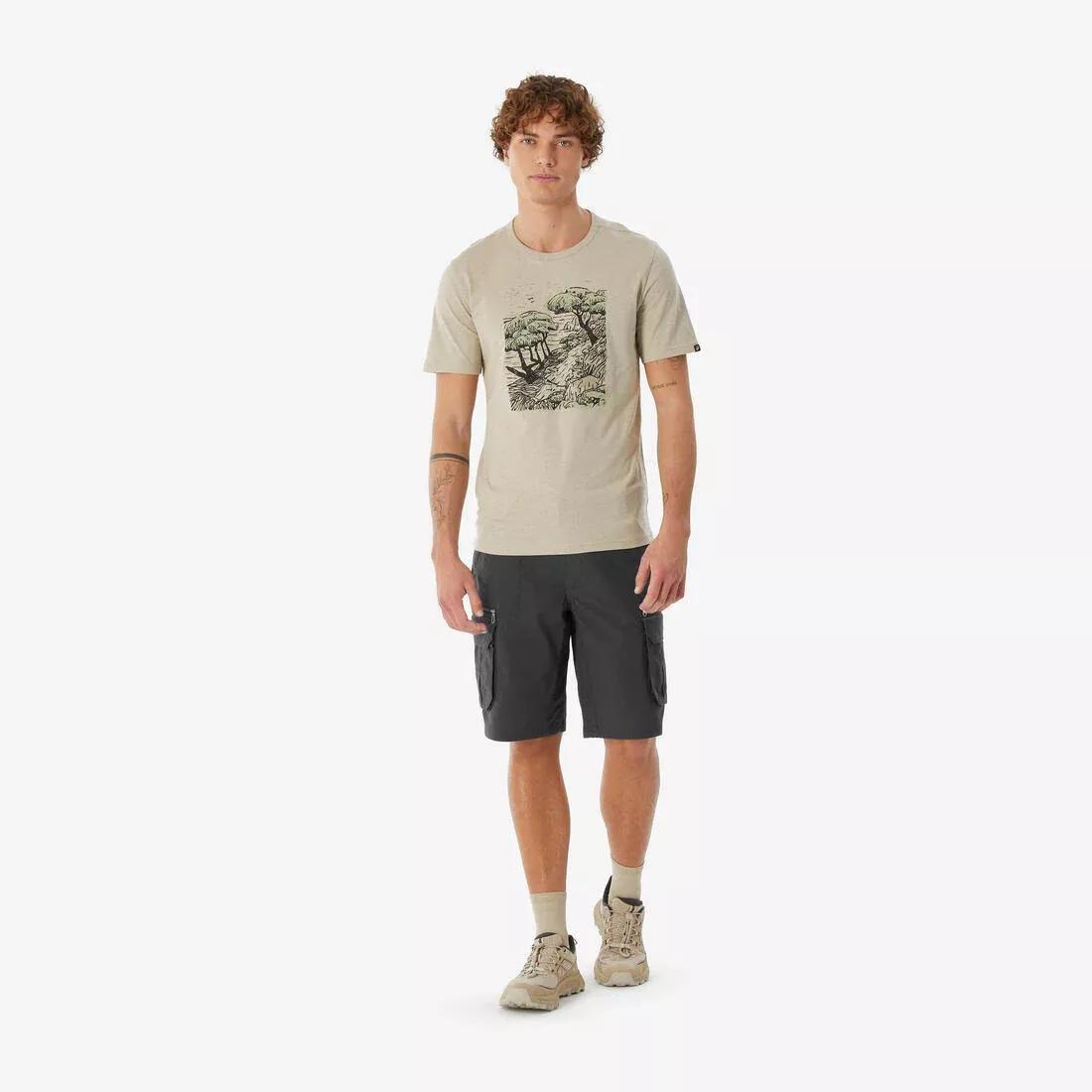 Men short-sleeved hiking T-shirt - NH100, Grey, No Color, large image number 6