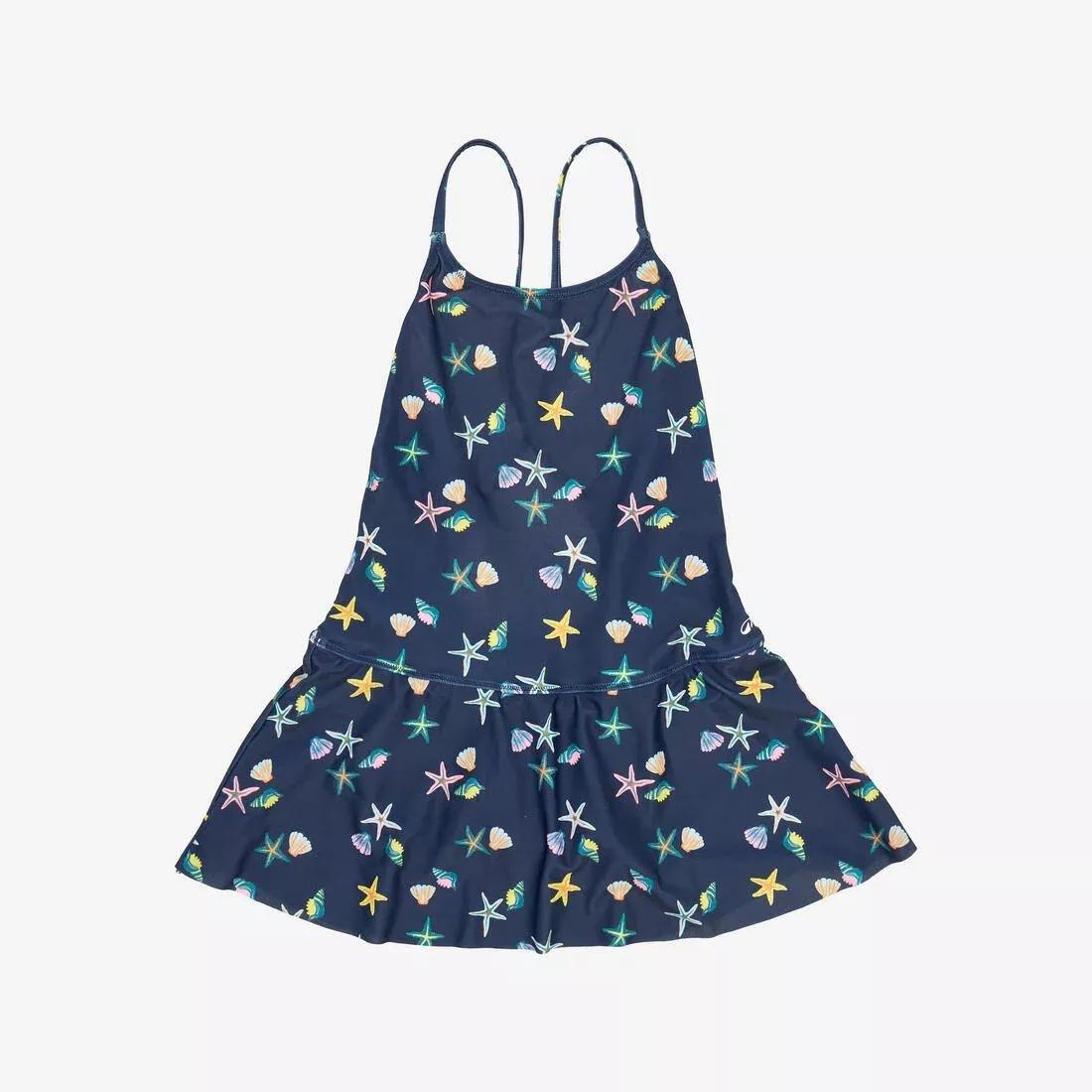 Kids Girls swimming 1-piece skirt swimsuit - 100 Lila, Blue, No Color, large image number 3