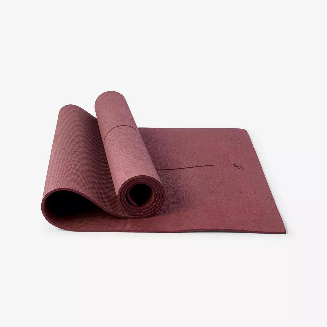 5 mm Grippy and Comfortable Beginner Yoga Mat, Brown, No Color, medium
