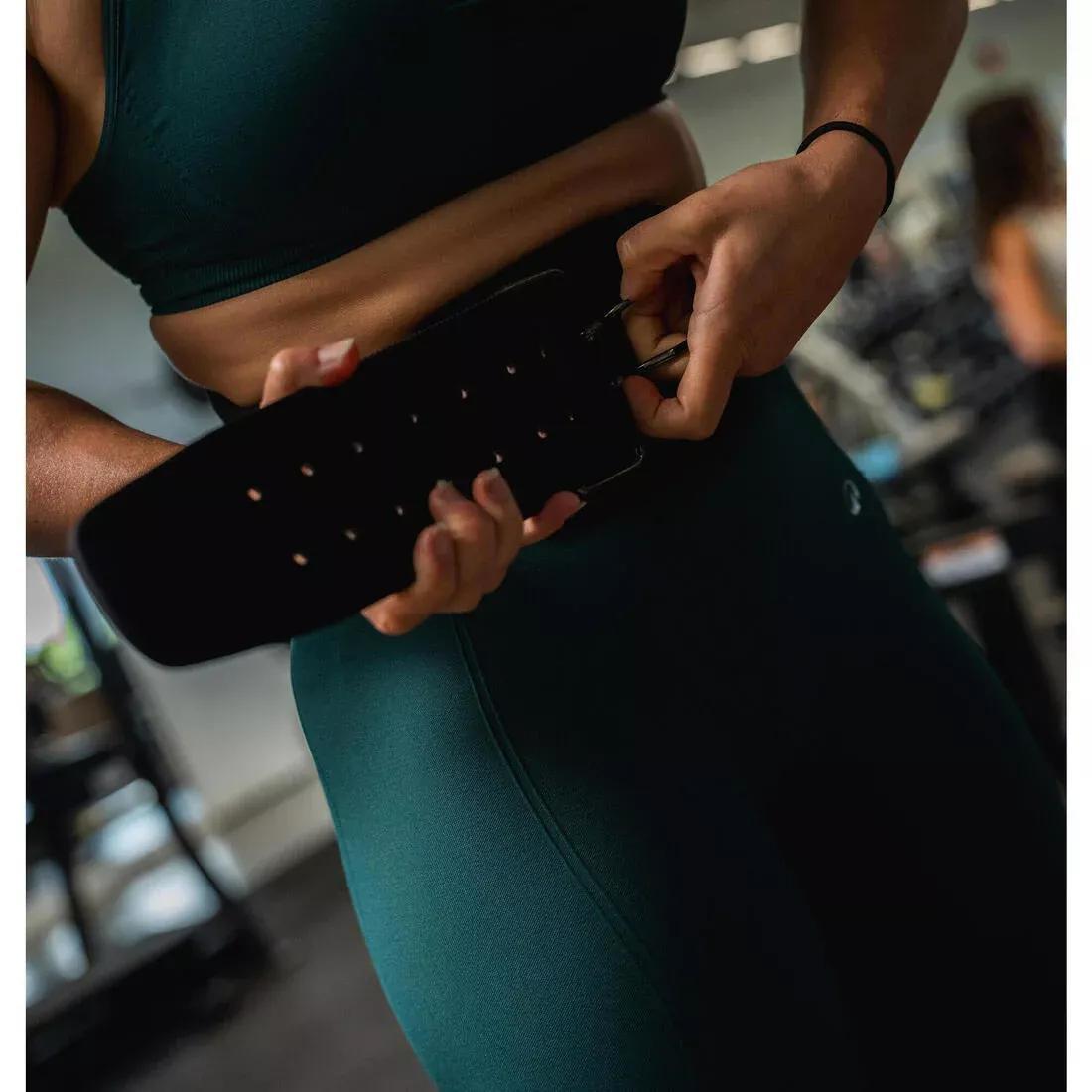 Durable Leather Weight Training Lumbar Belt, Beige, No Color, large image number 9