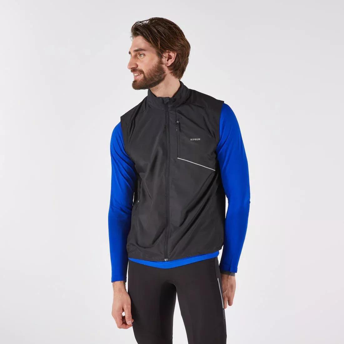 KIPRUN--SL JACKET WIND RUN 500 M BLACK, No Color, medium