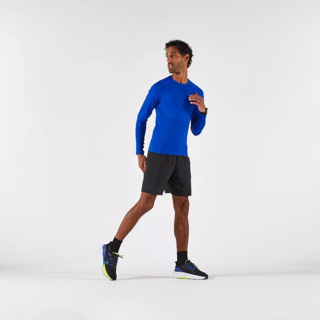 Men's Seamless Long-Sleeved Running T-Shirt - Kiprun Run 500, Blue, 5401_000, large image number 6