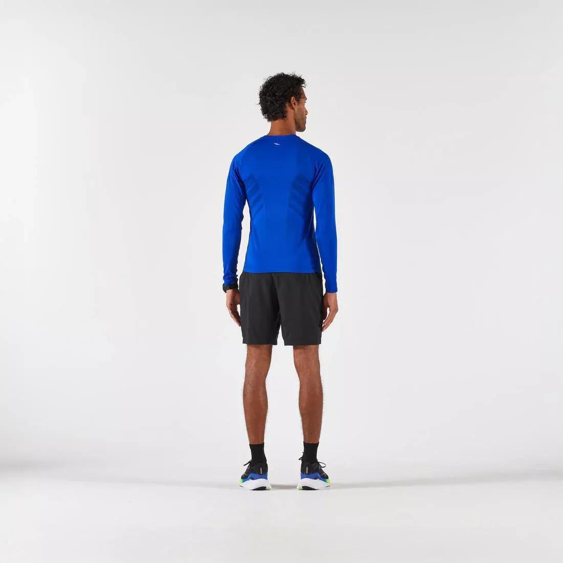 Men's Seamless Long-Sleeved Running T-Shirt - Kiprun Run 500, Blue, 5401_000, large image number 8