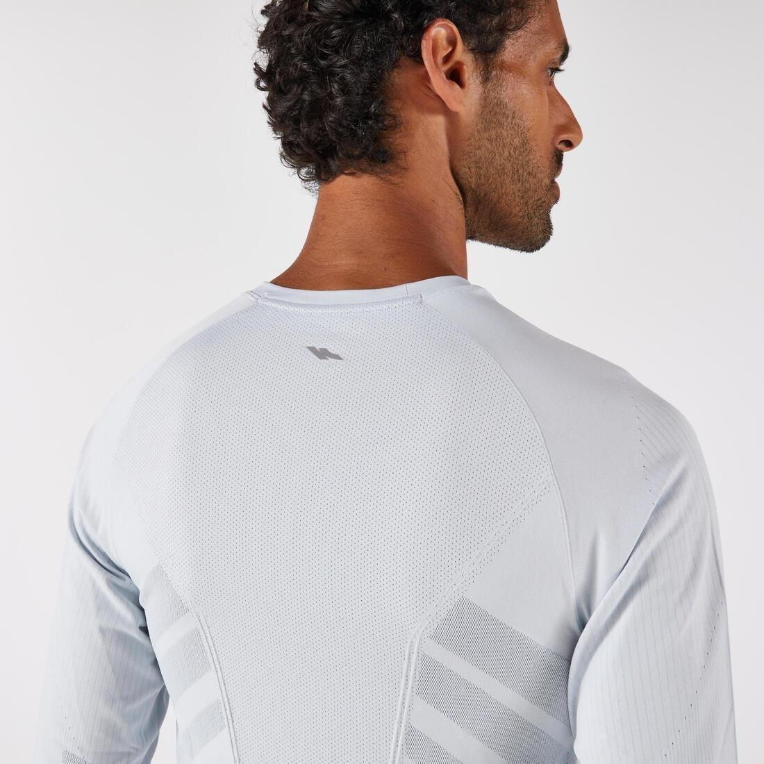 Men's Seamless Long-Sleeved Running T-Shirt - Kiprun Run 500, Blue, 5401_000, large image number 11