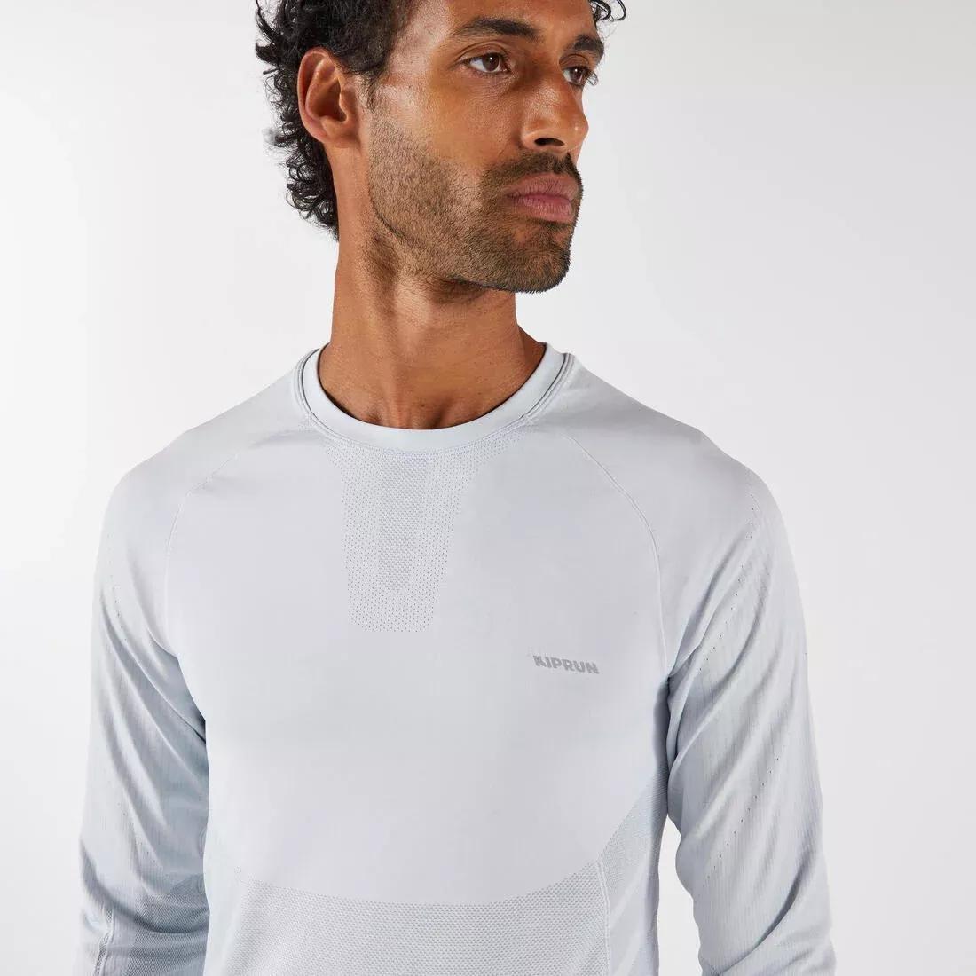 Men's Seamless Long-Sleeved Running T-Shirt - Kiprun Run 500, Blue, 5401_000, large image number 12