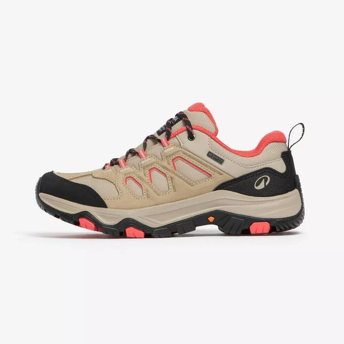 Women Low-Rise Waterproof Hiking Boots MH500, Beige, No Color, medium