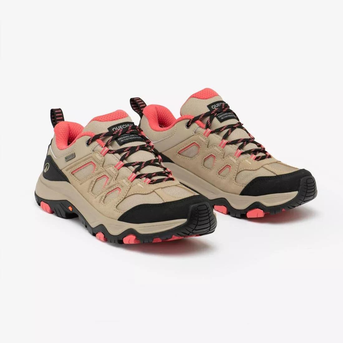 Women Low-Rise Waterproof Hiking Boots MH500, Beige, No Color, large image number 1