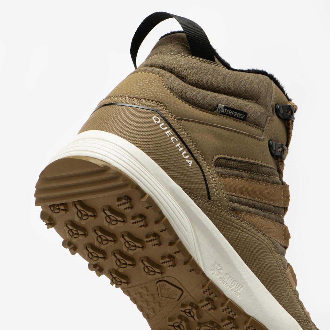 Men Warm, Waterproof Hiking Boots - NH500 Mid, Brown, 5401_000, large image number 7