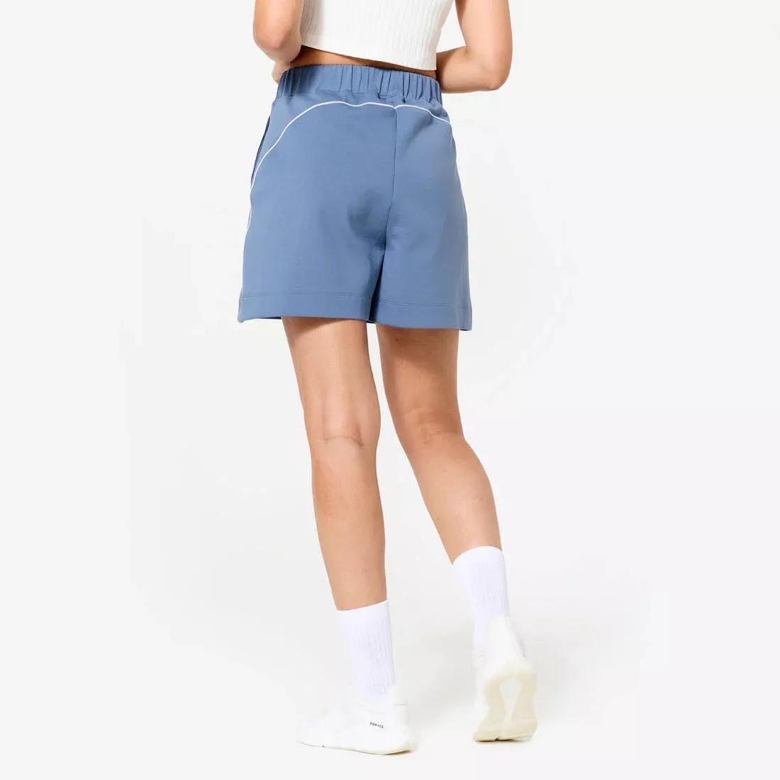 Women Loose Fit Fitness Shorts, Beige, No Color, large image number 5