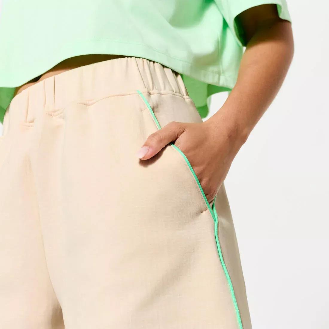 Women Loose Fit Fitness Shorts, Beige, No Color, large image number 13