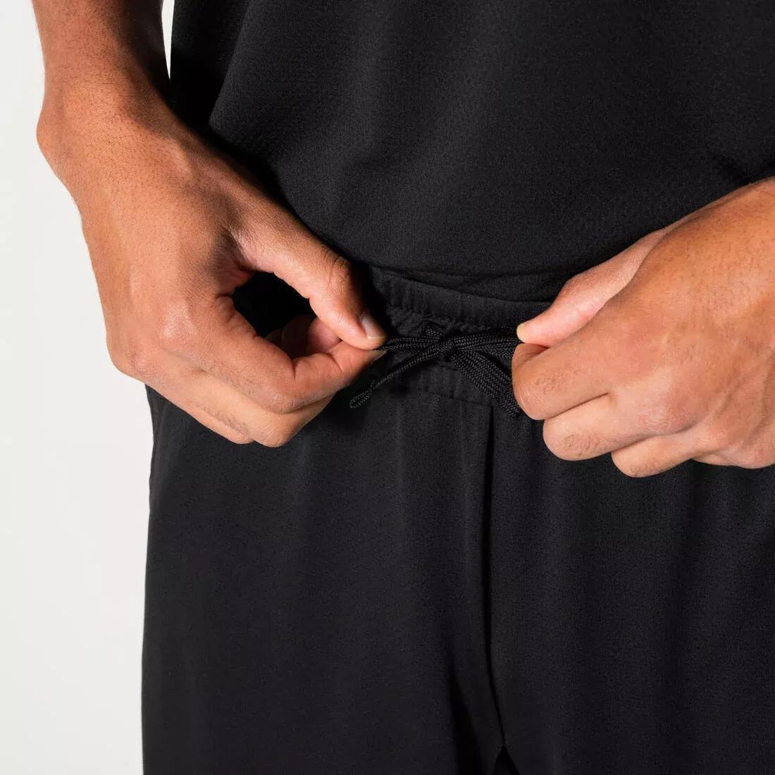 Unisex Basketball Shorts With Pockets 500, Black, No Color, medium