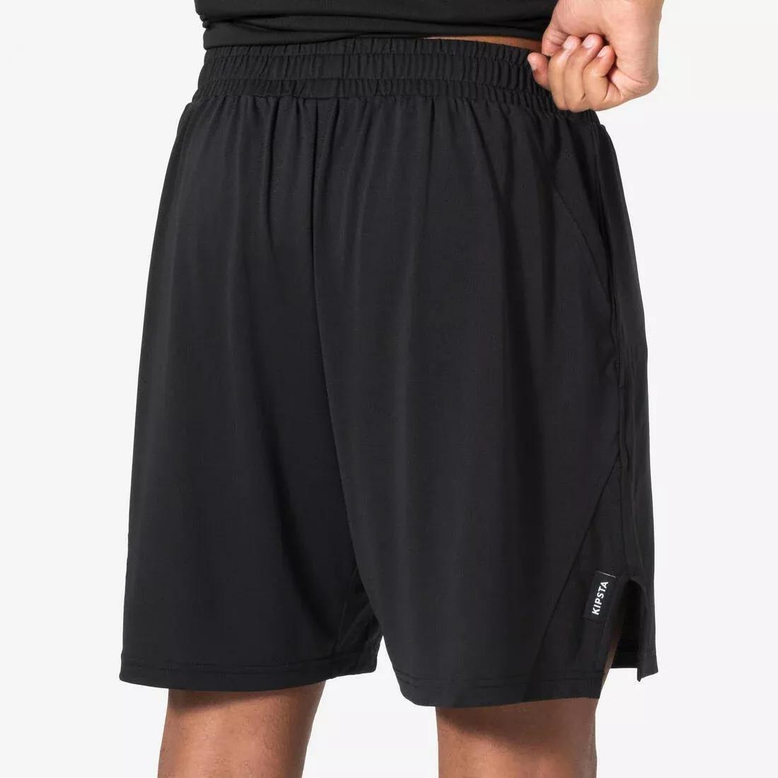 Unisex Basketball Shorts With Pockets 500, Black, No Color, large image number 3