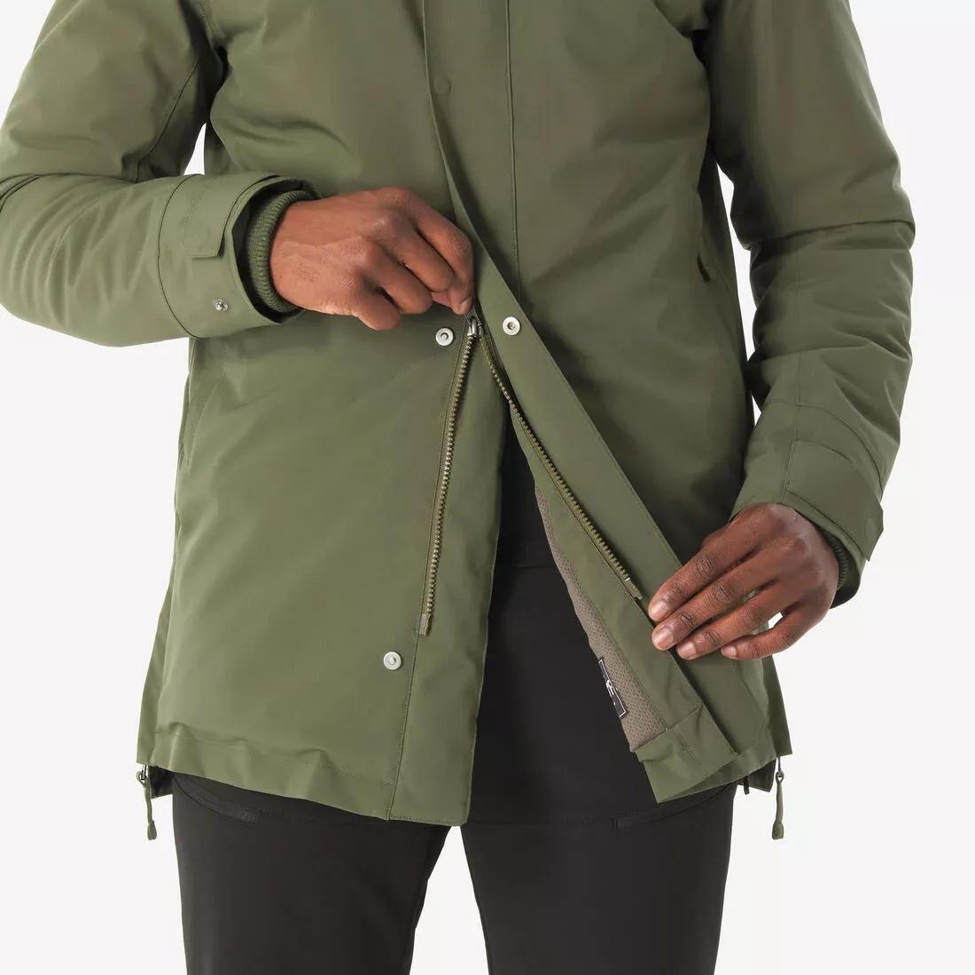 Men Waterproof Hiking Parka -10&deg;C - NH500, Khaki, 5401_000, large image number 5