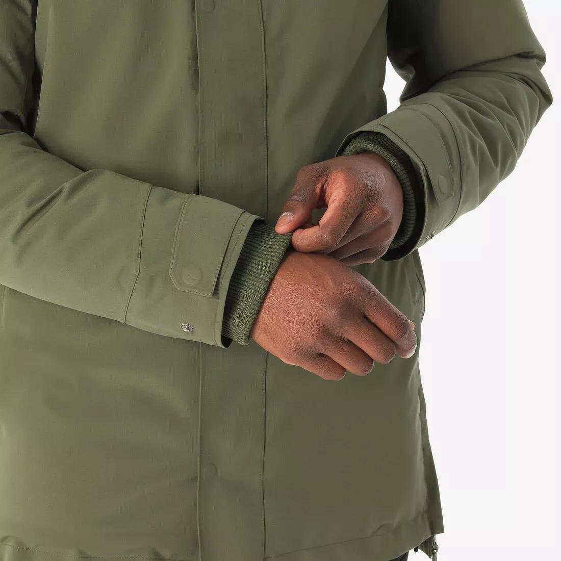 Men Waterproof Hiking Parka -10&deg;C - NH500, Khaki, 5401_000, large image number 10
