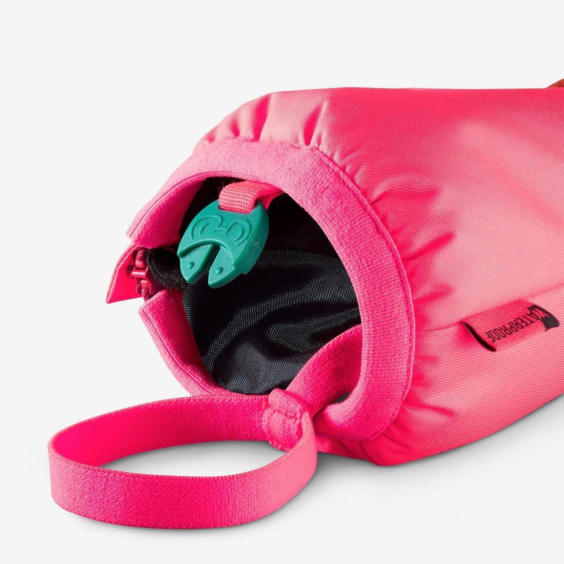 Kids Girls Warm Ski Mittens 500 - 3-6 Years, Pink, No Color, large image number 4