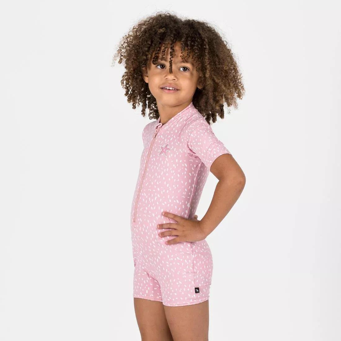 Baby Swimming Short Sleeve And Short Leg Suit, Blue, No Color, large image number 4