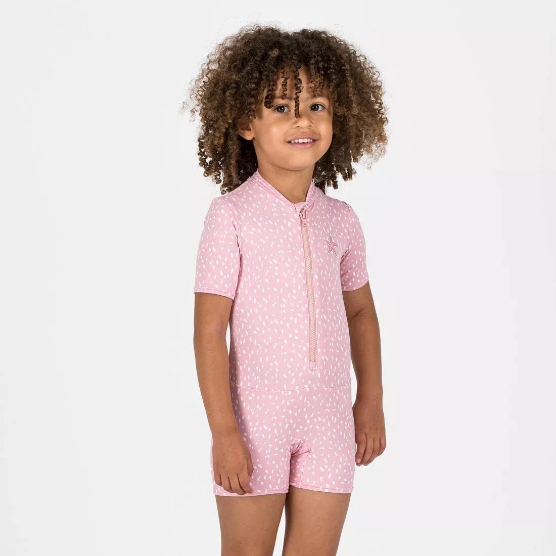 Baby Swimming Short Sleeve And Short Leg Suit, Blue, No Color, large image number 6
