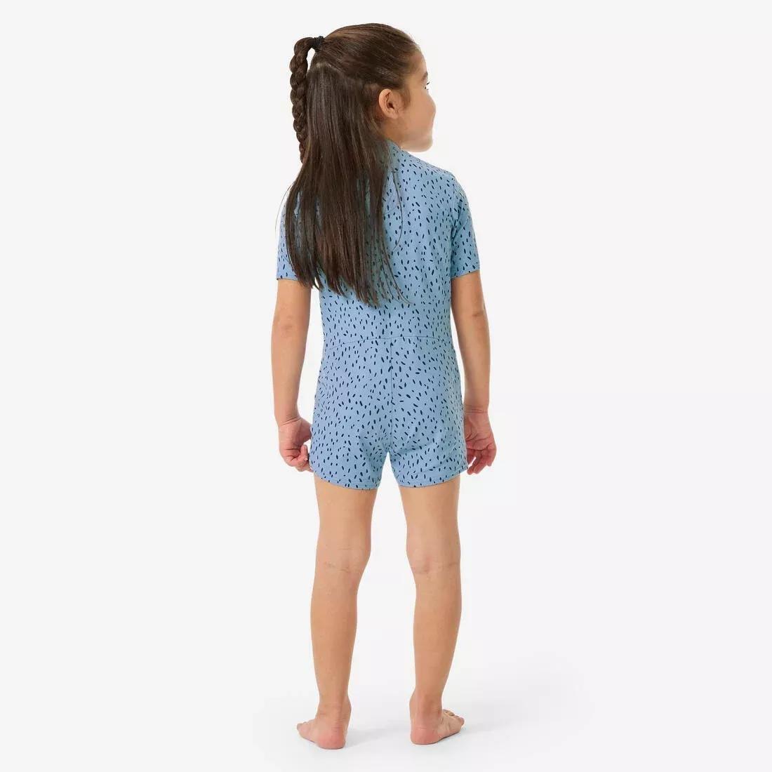 Baby Swimming Short Sleeve And Short Leg Suit, Blue, No Color, large image number 8