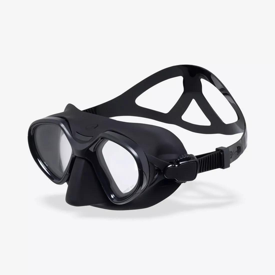 Freediving And Spearfishing Low Volume Anti-Fog Mask - 500 Dual LV, Black, No Color, large image number 0