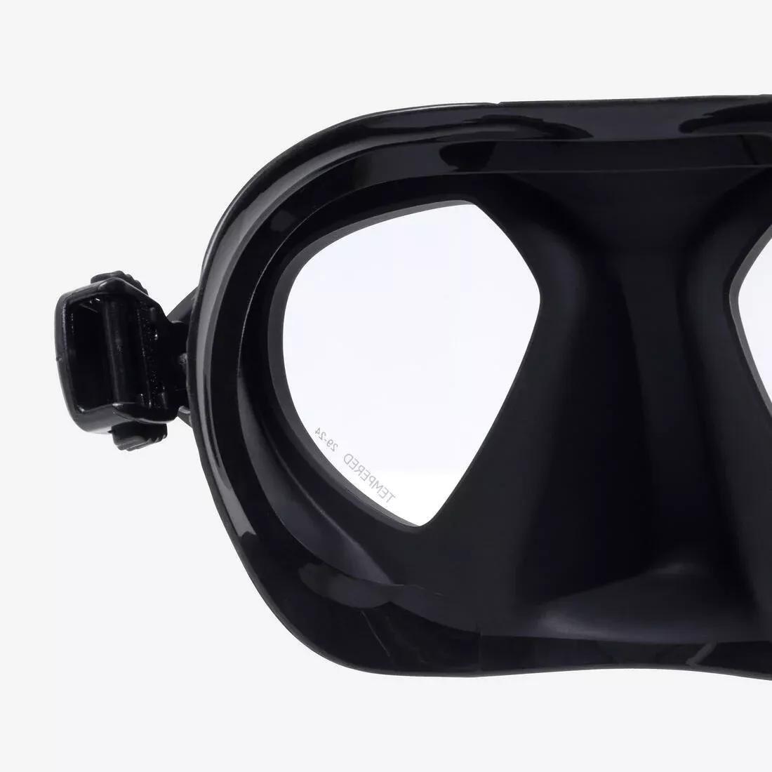 Freediving And Spearfishing Low Volume Anti-Fog Mask - 500 Dual LV, Black, No Color, large image number 7