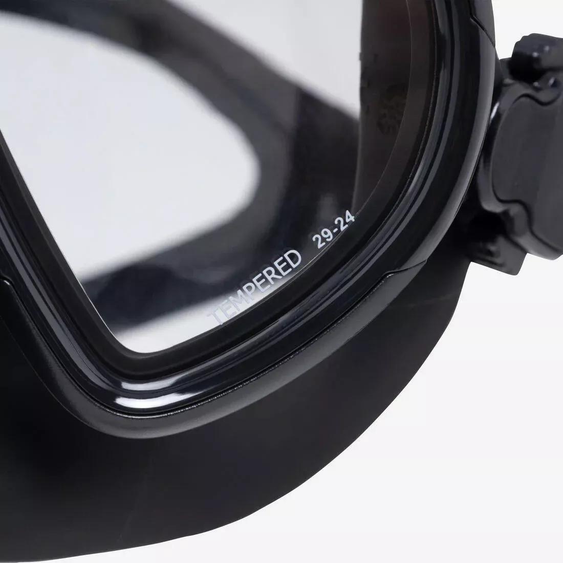 Freediving And Spearfishing Low Volume Anti-Fog Mask - 500 Dual LV, Black, No Color, large image number 9