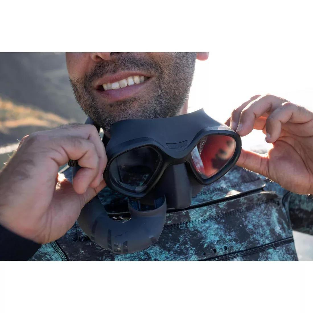 Freediving And Spearfishing Low Volume Anti-Fog Mask - 500 Dual LV, Black, No Color, large image number 12