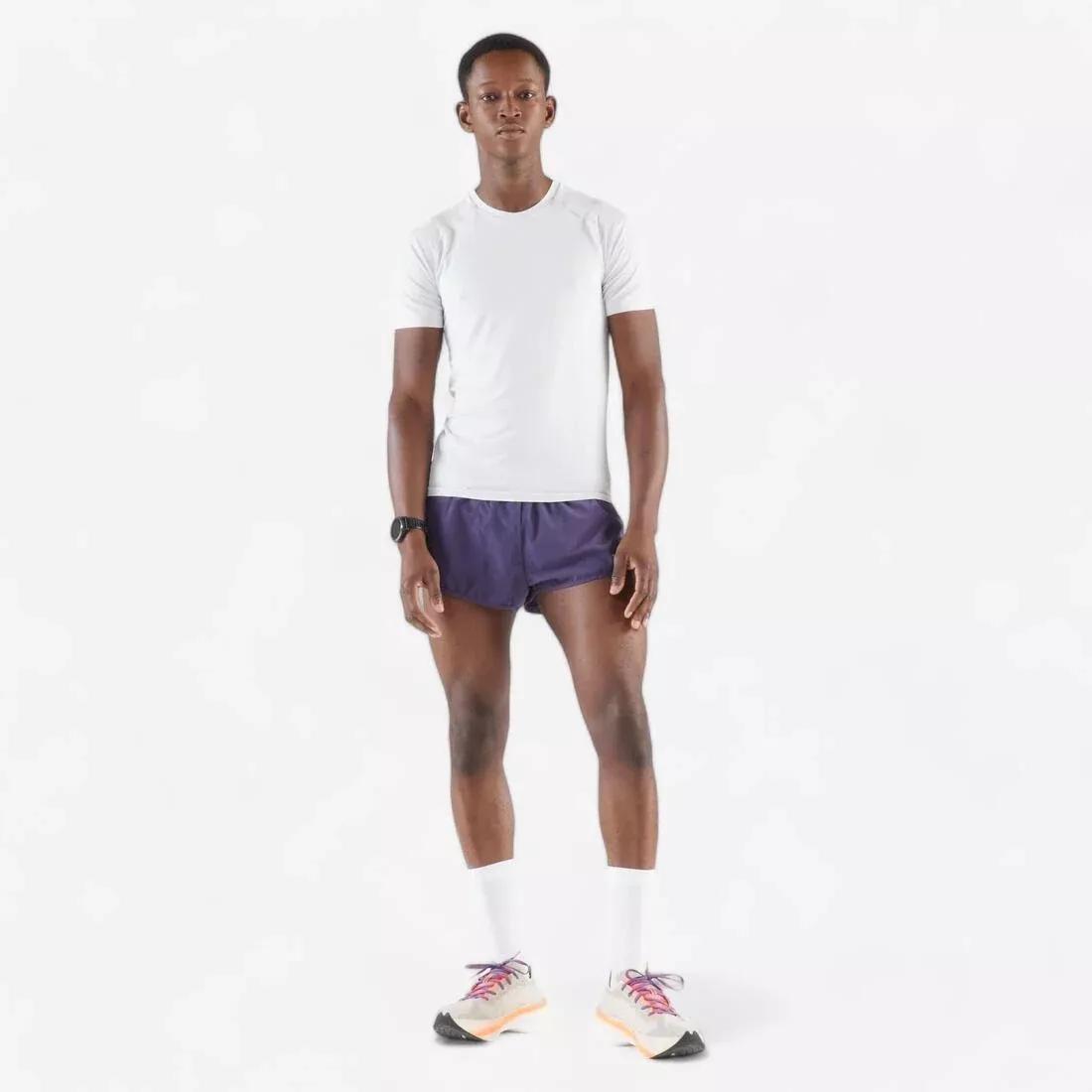 GRAPHITE GREY RUN 500 COMFORT SLIM SEAMLESS RUNNING T-SHIRT, No Color, large image number 1