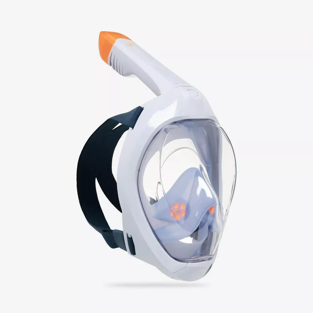 Adult Easybreath Mask And Fins Snorkelling Set, White, No Color, medium