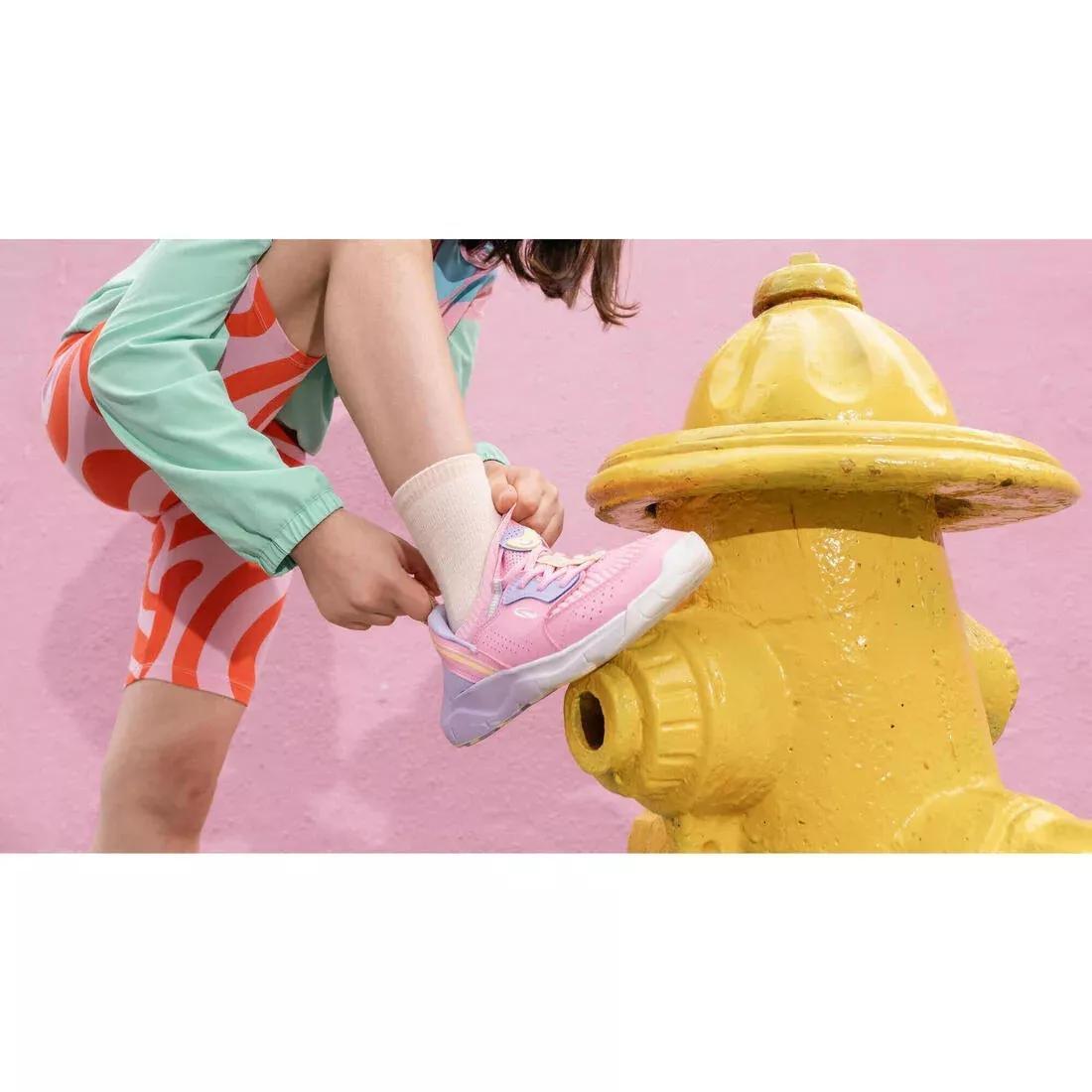 BEGONIA PINK Kids' Unisex Multisports Easy-On Trainers Playful Easy, No Color, large image number 5